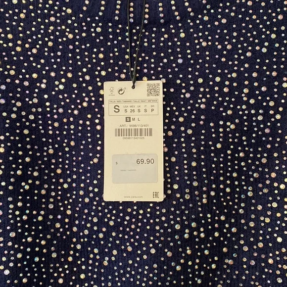 Zara pretty iridescent stone sparkly sweater - Picture 6 of 6